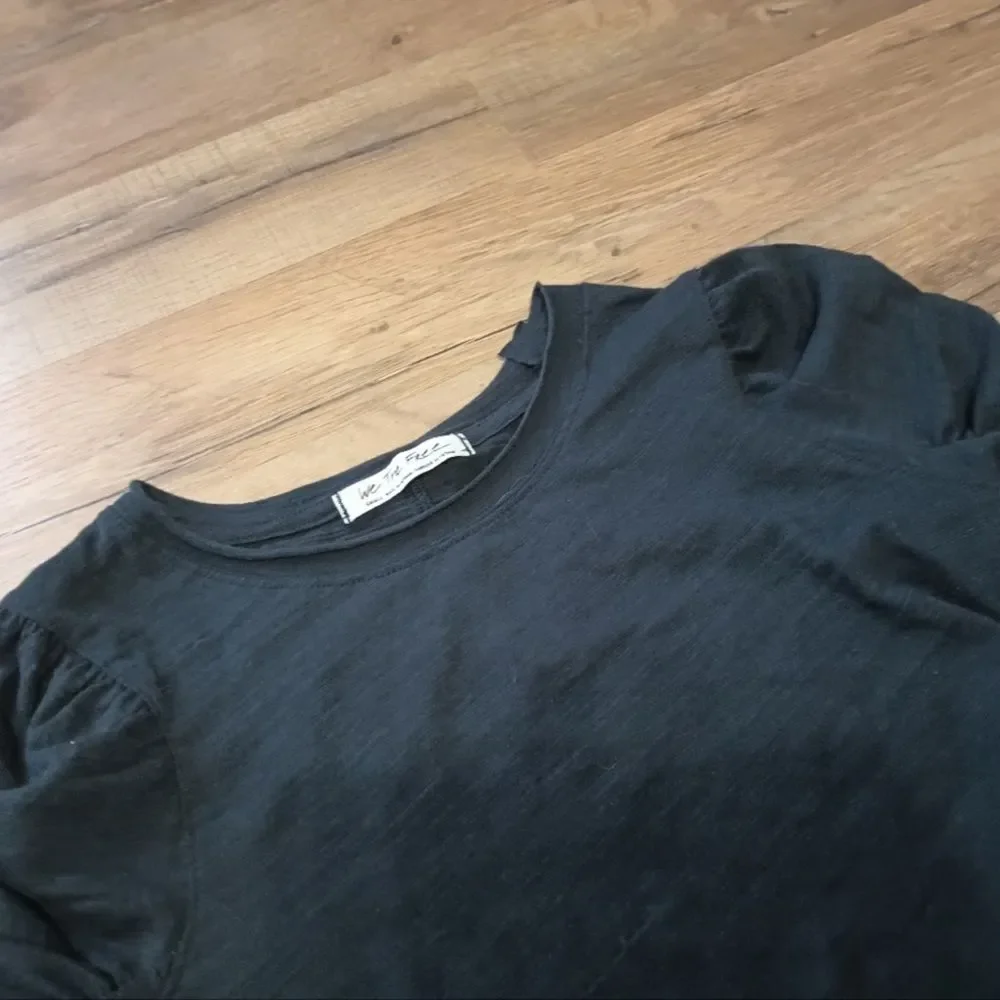 Free People Natasha Tee in Black